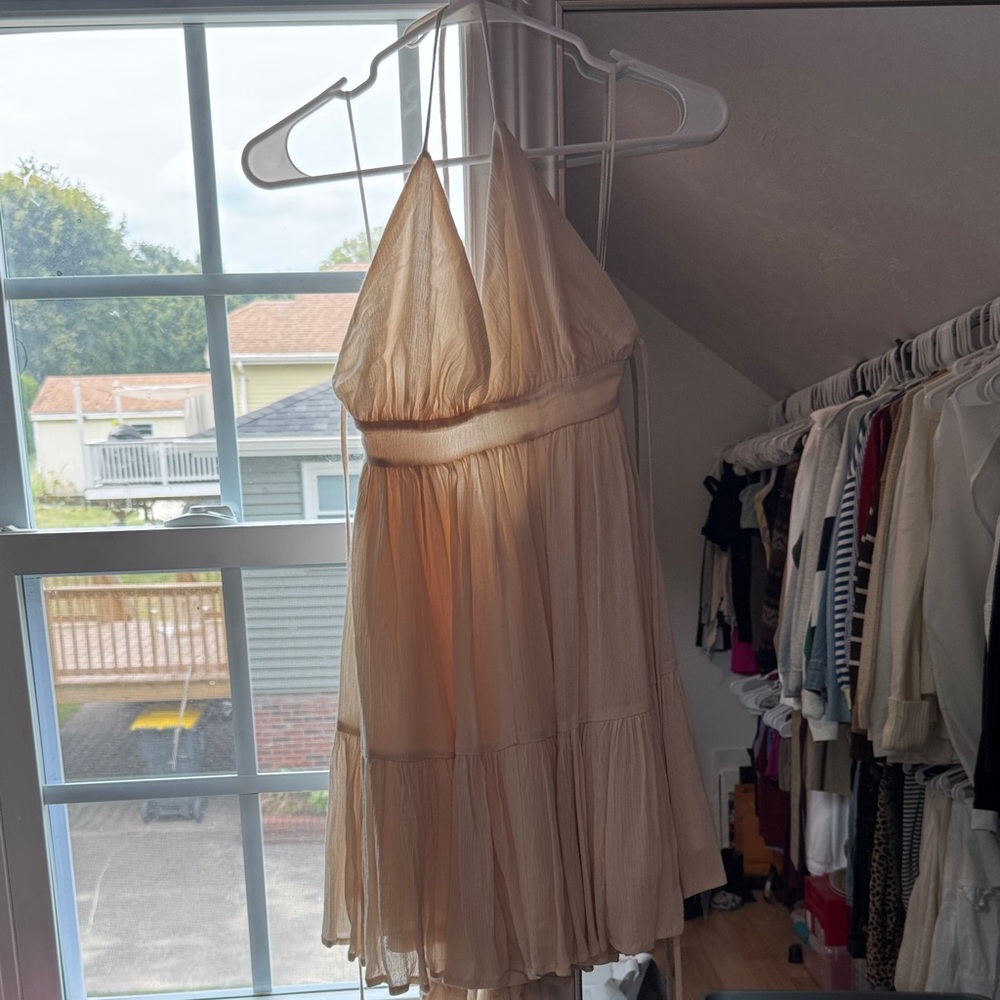 Windsor Cream Halter Dress